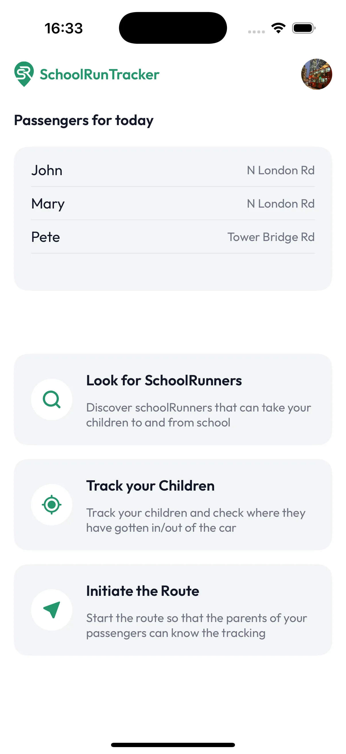 Passengers for today
